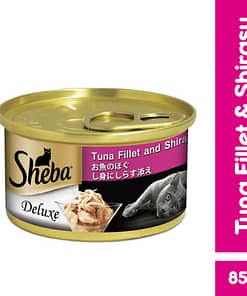 Sheba Can Cat Food Wet Food - Tuna Fillet & Shirasu 85g