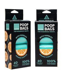 FuzzYard Poop Bags With Handles Orange Scented