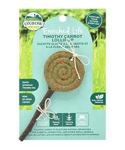 Oxbow Enriched Life - Carrot Lollipop Treats & Toy for Small Animals