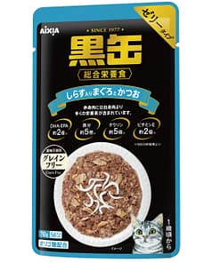 Aixia Kuro-can Pouch-Tuna & Skipjack w/Whitebait Wet Food for Cats 70g