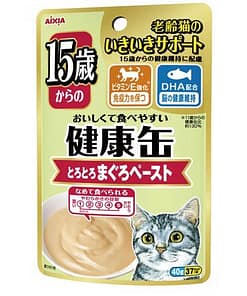 Aixia Kenko Pouch>15 yrs - Tuna Paste Wet Food for Cats 40g