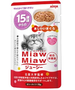 Aixia Miaw Miaw Juicy Pouch >15yrs-Tuna Wet Food for Cats 70g