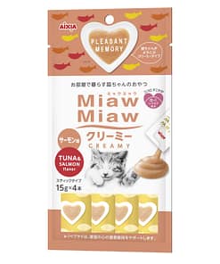 Aixia Miaw Miaw Creamy Tuna with Salmon Treats for Cats 15g (4pcs)