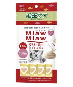 Aixia Miaw Miaw Creamy-Hairball Control Treats for Cats 15g (4pcs)