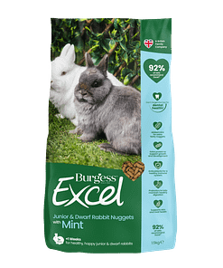 Burgess Excel Nuggets with Mint Junior and Dwarf Rabbits Food 1.5kg