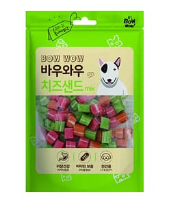 BOW WOW Mixed Cheese Sandwich Dog Treats 120g