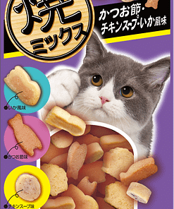 CIAO Soft Bits Mix-Tuna and Chicken Fillet with Dried Bonito, Chicken Soup and Squid Flavor food for Cats 25g