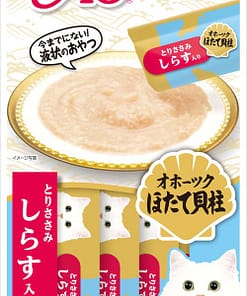 CIAO Chu-ru Chicken Fillet with Scallop and Whitebait food for  Cats 14g (4pcs)