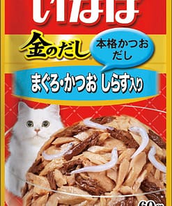 CIAO Tuna Golden Stock Pouch with Whitebait in Jelly Wet Food for Cats 60g