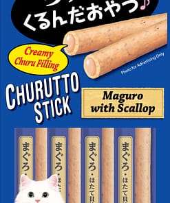 CIAO Churutto Stick Maguro with Scallop Formula food for Cats 7g (4pcs)