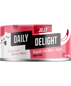 Daily Delight Jelly Skipjack Tuna White With Sasami  Grain-Free Wet Cat Food  80g