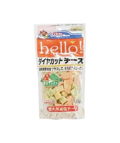 Doggyman  HELLO! Diamond Cut Cheese & Vegetable Mix Dog Treats 100g