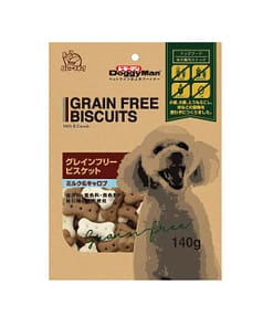 Doggyman Milk & Carob Grain-free Biscuits Dog Treats 140g