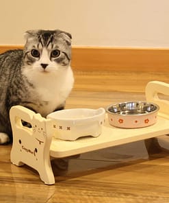 Cattyman Woody Dining Table for Cat