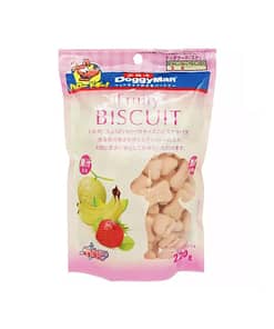 Doggyman Fruity Biscuit – Strawberry Dog Treats 220g