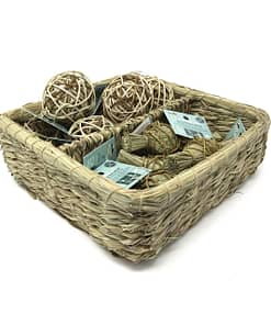 Oxbow Enriched Life - Deluxe Hay Wrap & Rattan Ball Basket for Small Animals