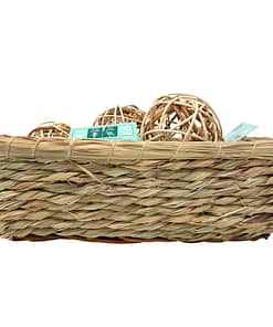 Oxbow Enriched Life - Deluxe Hay Wrap & Rattan Ball Basket for Small Animals