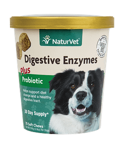 NaturVet Digestive Enzymes Plus Probiotics & Prebiotics for Dog 70ct