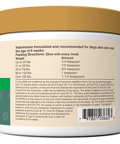 NaturVet Digestive Enzymes Powder Plus Pre & Probiotics For Dog & Cat 8oz