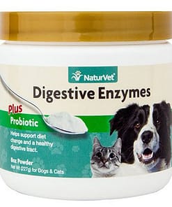 NaturVet Digestive Enzymes Powder Plus Pre & Probiotics For Dog & Cat 8oz