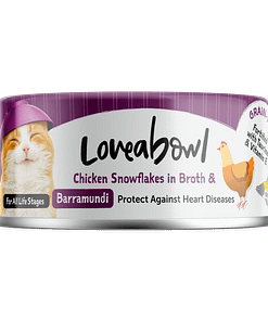 Loveabowl Chicken snowflakes in Broth with Barramundi Wet Food for Cat 70g