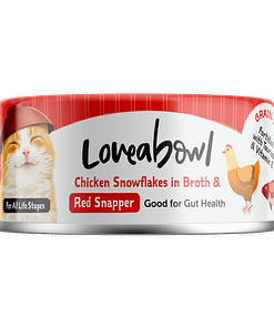 Loveabowl Chicken snowflakes in Broth with Red Snapper Wet Food for Cat 70g