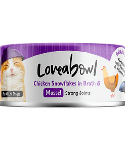 Loveabowl Chicken snowflakes in Broth with Mussel Wet Food for Cat 70g