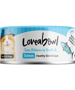 Loveabowl Tuna Ribbons in Broth with Salmon Wet Food for Cat 70g