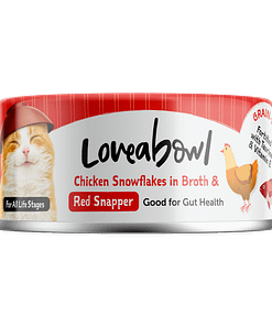 Loveabowl Chicken snowflakes in Broth with Red Snapper Wet Food for Cat 70g
