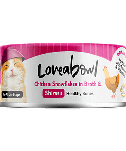 Loveabowl Chicken snowflakes in Broth with Shirasu Wet Food for Cat 70g