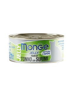 Monge Jelly Yellowfin Tuna With Surimi Wet Food for Cats 80g