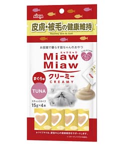 Aixia Miaw Miaw Creamy-Healthy Skin & Coat Treats for Cats 15g (4pcs)
