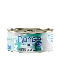 Monge Natural Seafood Mixed With Chicken Wet Food for Cats 80g