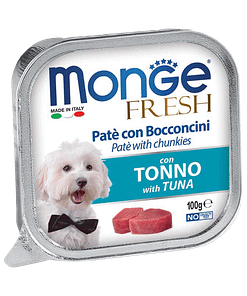 Monge Fresh Pate & Chunkies With Tuna Wet Food for Dogs 100g