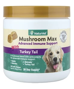 NaturVet Mushroom Max With Turkey Tail For Dog & Cat 60ct