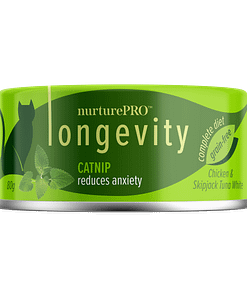 Nurture Pro Longevity Chicken & Skipjack Tuna White Meat with Catnip Wet Cat Food 80g