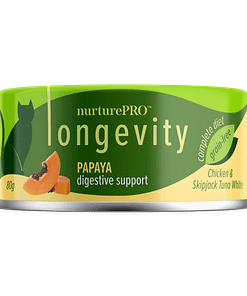 Nurture Pro Longevity Chicken & Skipjack Tuna White Meat with Papaya Wet Cat Food 80g