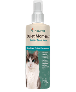 NaturVet Quiet Moments Herbal Calming Spray Feline for Cat 8oz