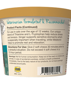 Naturvet Quiet Moments Calming Aid Plus Melatonin for Cats 60ct