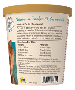 NaturVet Quiet Moments Calming Aid Plus Melatonin For Dog 70ct