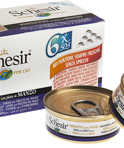 Schesir Cat Multipack in Jelly Tuna with Beef Fillets Wet Cat Food