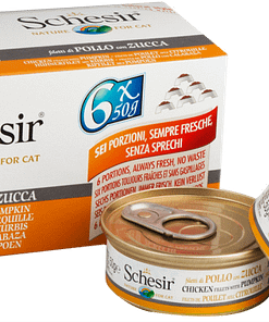 Schesir Cat Multipack in Jelly Chicken with Pumpkin Wet Cat Food 50g