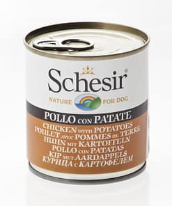 Schesir Dog Can in Chicken with Potatoes Wet Dog Food 285g
