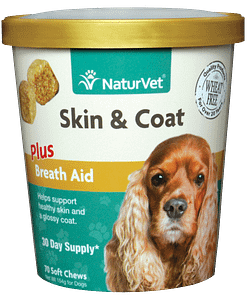 NaturVet Skin & Coat Plus Breath Aid for Dog 70ct
