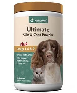 Naturvet Ultimate Skin & Coat Powder Plus Omega 3, 6 and 9 For Dog & Cat 14oz