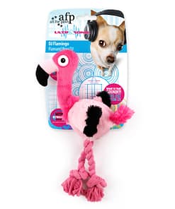 AFP Ultrasonic DJ Flamingo Dog Toy