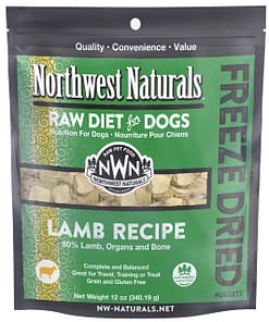 Northwest Naturals Lamb Freeze Dried Nuggets food for Dogs (2 Sizes)