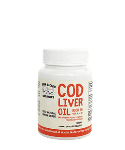 Dom & Cleo Organics Cod Liver Fish Oil Supplement for Cats and Dogs (60 Gelcaps)