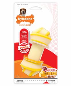 Nylabone Power Chew Rawhide Knot Chew Bone | Bacon & Cheese