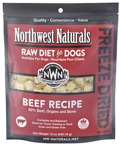 Northwest Naturals Beef Freeze Dried Nuggets food for Dogs (2 Sizes)